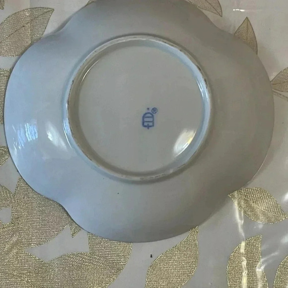 Antique VTG Chinese Japanese Colorful Courtyard Scene Chocolate Cup and Sauce - Picture 4 of 11